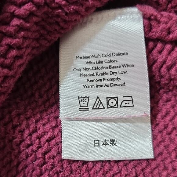 Vintage Eddie Bauer Womens Sz XL Burgundy Mock Neck 90s Y2K Preppy Sweater - Picture 8 of 8